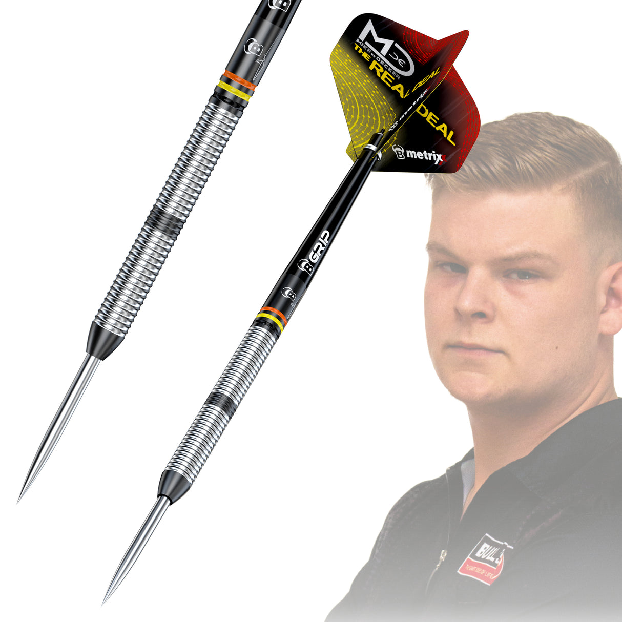 Bull's - Mike De Decker Black | Steeldarts