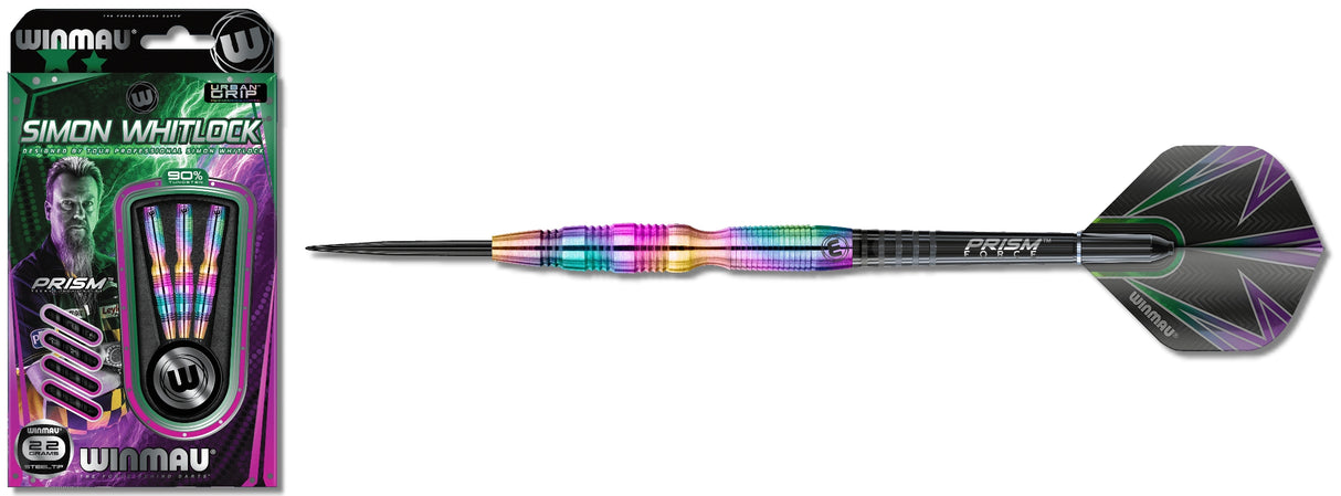 Winmau - Simon Whitlock Rainbow Urban Grip 90% | Steeldarts