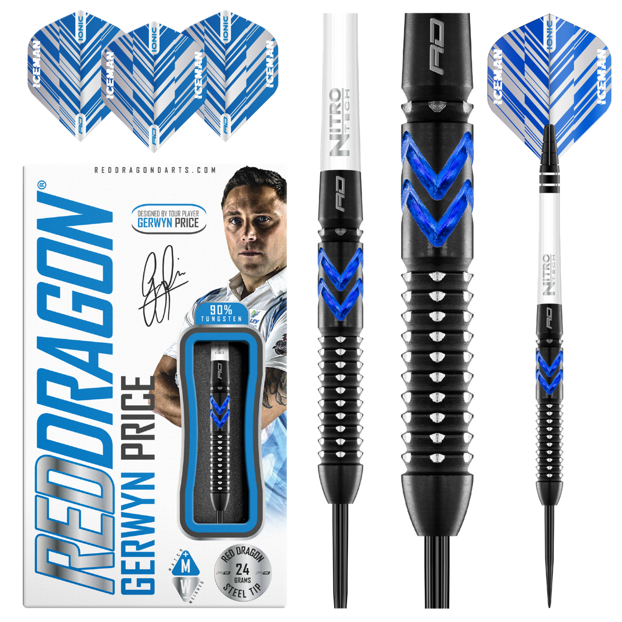 Red Dragon - Gerwyn Price Blue Ice Se 90% | Steeldarts