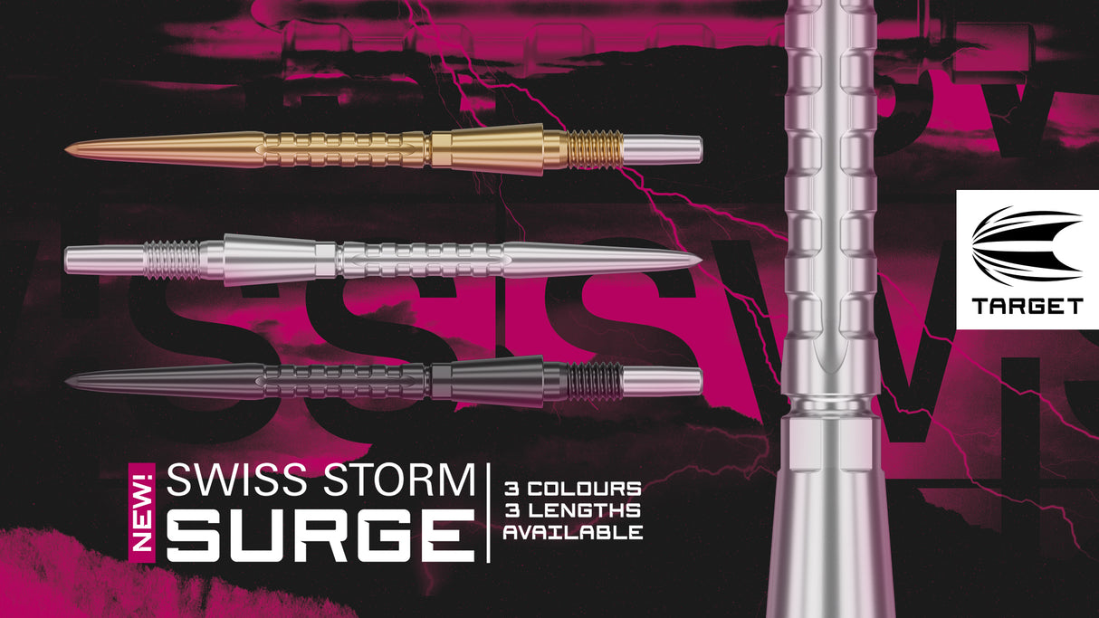 Target - Swiss Point Storm Surge Gold | Steeldart Spitzen